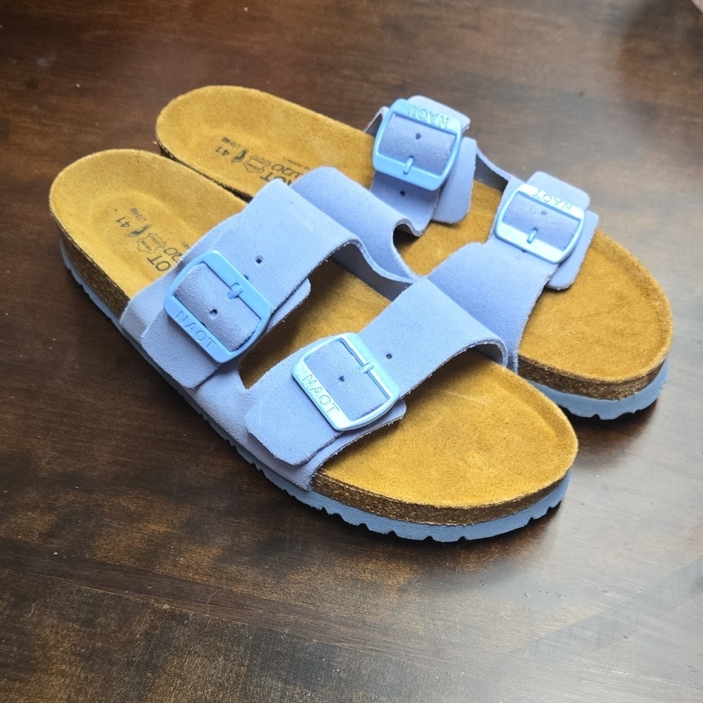 Naot Light Blue Leather Sandals